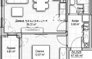 Двустаен апартамент в София, Витоша