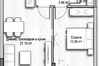 Двустаен апартамент в София, Витоша