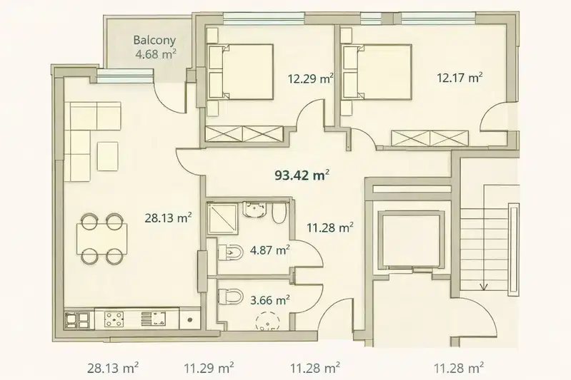 apartment in Sofiya, Zona B-19
