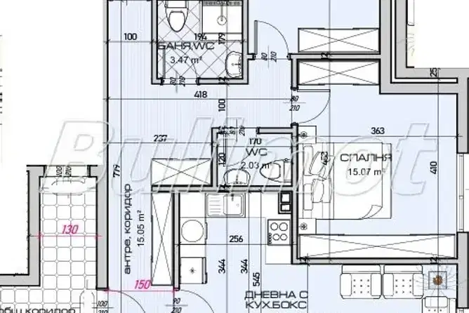 Four-room apartment with two terraces in Vinitsa, Varna