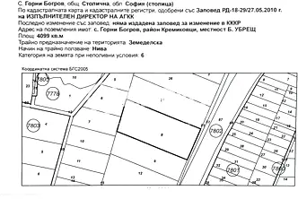 Парцел в с. Горни Богров
