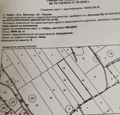 Снимка 5 — Земеделски имот в Перник, с. Ребро