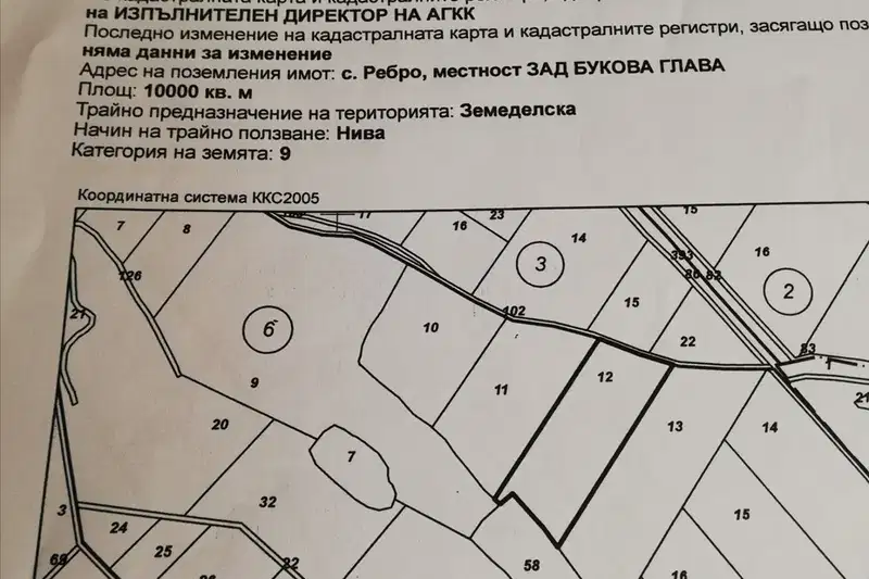 Земеделски имот в Перник, с. Ребро