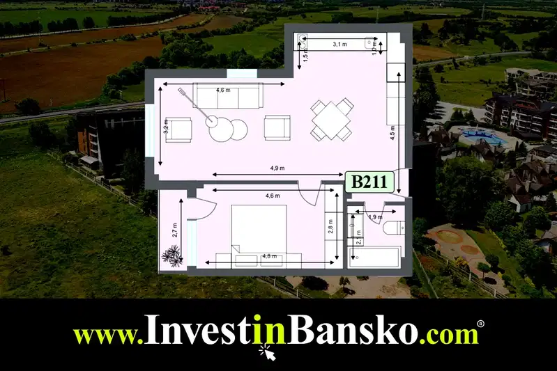 2-bedroom apartment in Oblast Blagoevgrad, Bansko