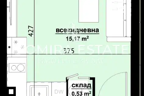 1-bedroom apartment in Burgas, Horizont