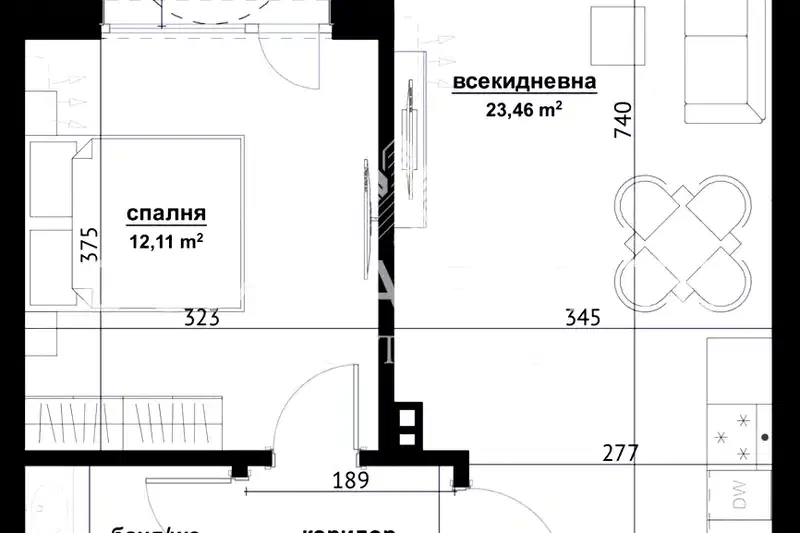 2-bedroom apartment in Burgas, Izgrev