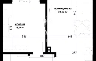 Двустаен апартамент с тераса в Изгрев, Бургас