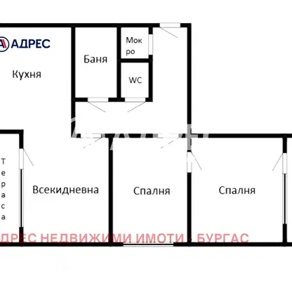 Снимка 5 — Тристаен апартамент с две тераси в Лазур, Бургас