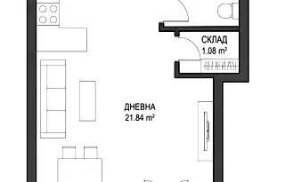 Едностаен апартамент в Мадика, Бургас с паркомясто