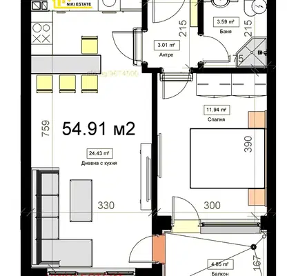Photo 3 — 2-bedroom apartment in Sv.Sv. Konstantin I Elena