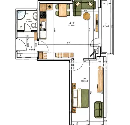 Photo 4 — 2-bedroom apartment in Plovdiv, Centyr