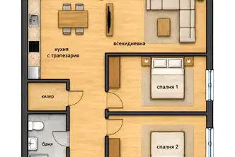 Тристаен апартамент в Център, Пловдив с две тераси