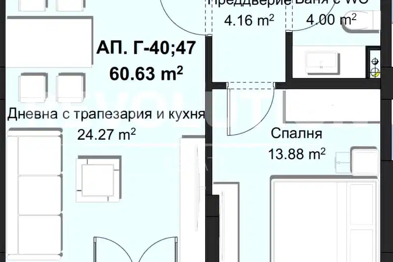 2-bedroom apartment in Plovdiv, Hristo Smirnenski