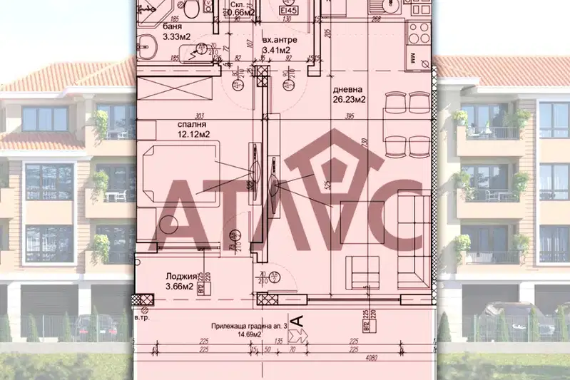 2-bedroom apartment in Plovdiv, Ostromila
