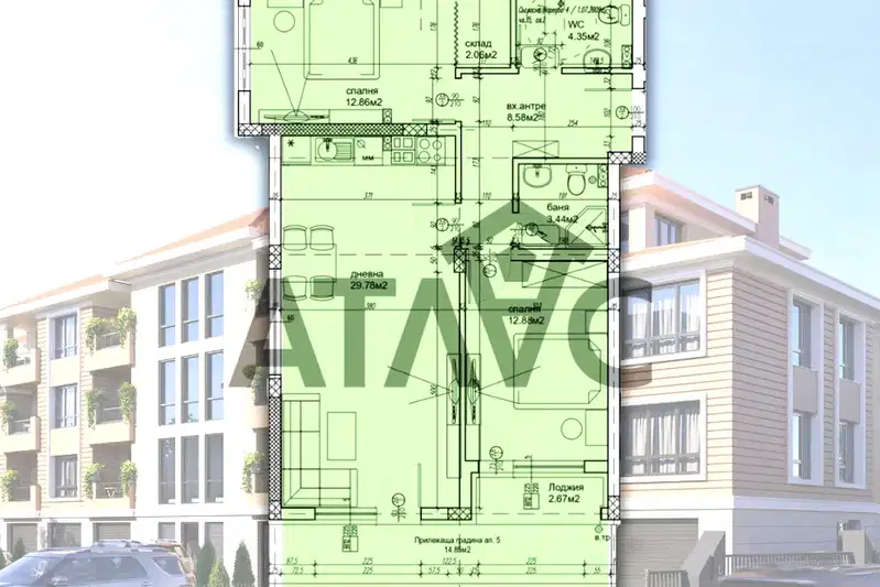 3-bedroom apartment in Plovdiv, Ostromila