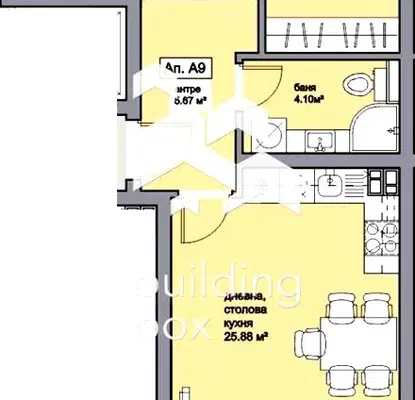 Снимка 2 — Тристаен апартамент 100 кв.м в Прослав, Пловдив с две тераси