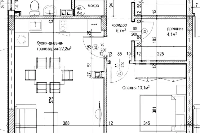2-bedroom apartment in Burgas, Ravda