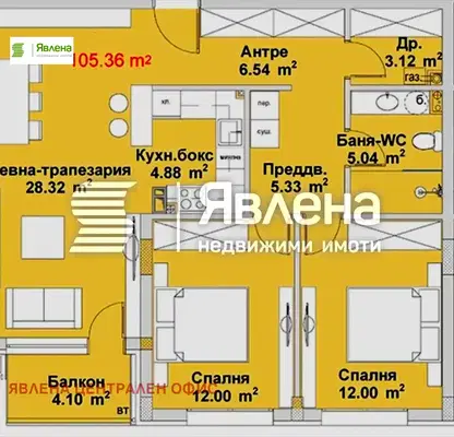 Снимка 3 — Тристаен апартамент с паркомясто в Бояна, София