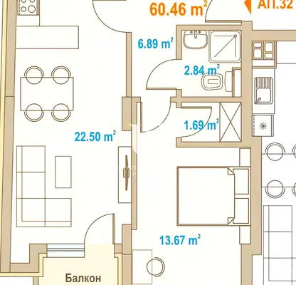 Photo 3 — 2-bedroom apartment in Sofiya, Centyr