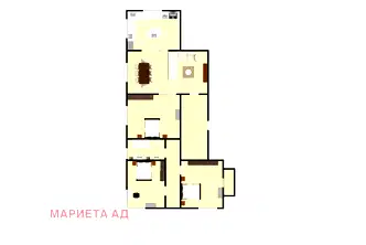 Четиристаен апартамент с високи тавани в Докторски паметник, София