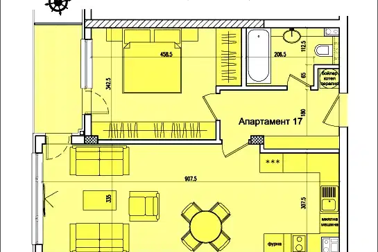Двустаен апартамент с паркомясто в Кръстова вада, София