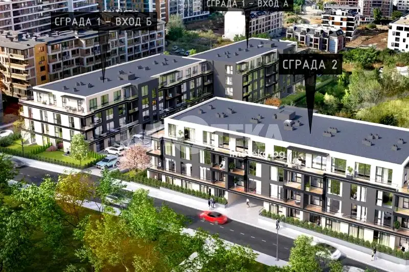 Two-room apartment in Malinova Dolina with parking space