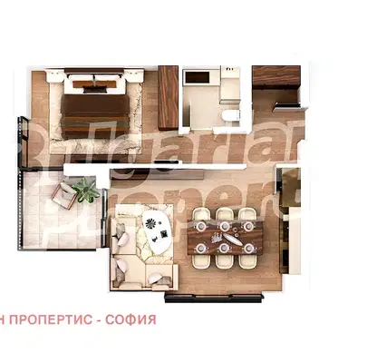 Снимка 3 — Тристаен апартамент с градина в Манастирски ливади, София