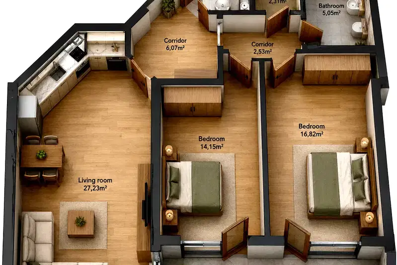 3-bedroom apartment in Sofiya, Mladost 1