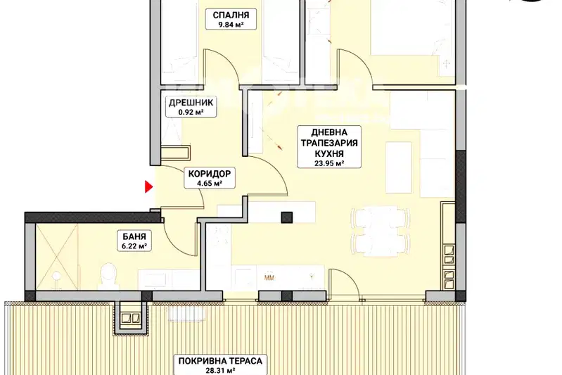 3-bedroom apartment in Sofiya, Mladost 4