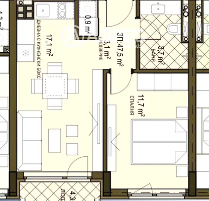 Photo 2 — 2-bedroom apartment in Sofiya, Ovcha Kupel 2