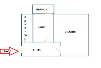 Двустаен апартамент в Слатина, София, на последен етаж