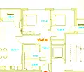Снимка 2 — Тристаен апартамент в Зона Б-5-3, София с тераса