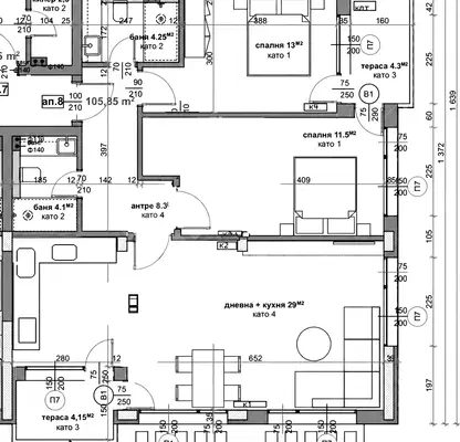 Photo 2 — 3-bedroom apartment in Stara Zagora, Ayazmoto