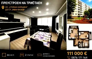 Двустаен апартамент в Стара Загора, Опълченски
