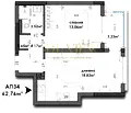 Снимка 2 — Двустаен апартамент с тераса в Изгрев, Варна