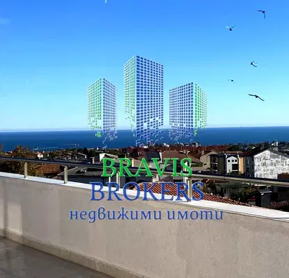 Снимка 5 — Тристаен мезонет с морска панорама във Виница, Варна