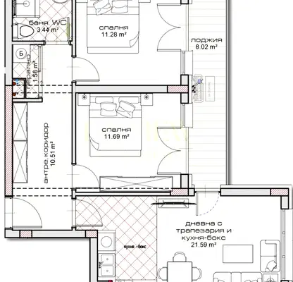 Photo 3 — 3-bedroom apartment in Varna, Vladislav Varnenchik 2