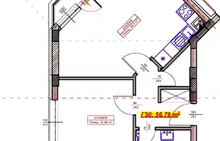Двустаен апартамент в Възраждане 1 с тераса, Варна