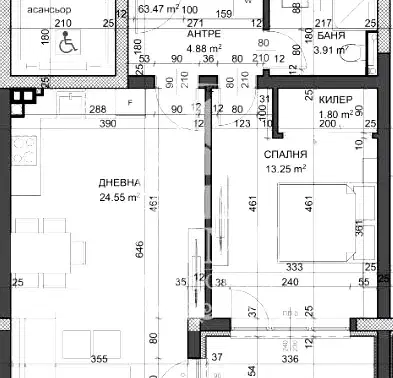 Photo 2 — 2-room apartment on top floor in Vazrazhdane 4, Varna
