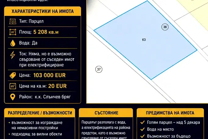 Plot in Oblast Burgas, Slynchev Bryag