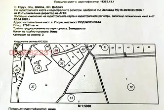 Парцел в Добрич, с. Горун