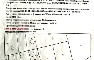 Парцел в Бургас, с. Оризаре