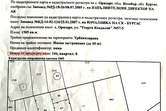 Парцел в Бургас, с. Оризаре