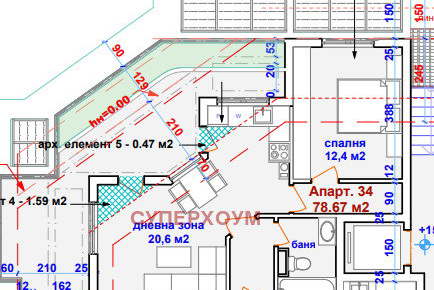 2-bedroom apartment in Burgas, Centyr