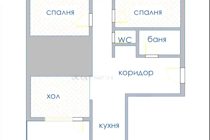 Тристаен апартамент с тераса в Лазур, Бургас