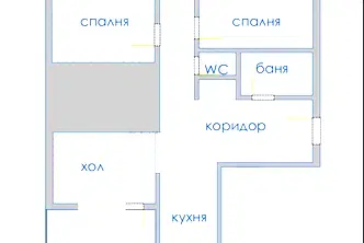 Тристаен апартамент с тераса в Лазур, Бургас