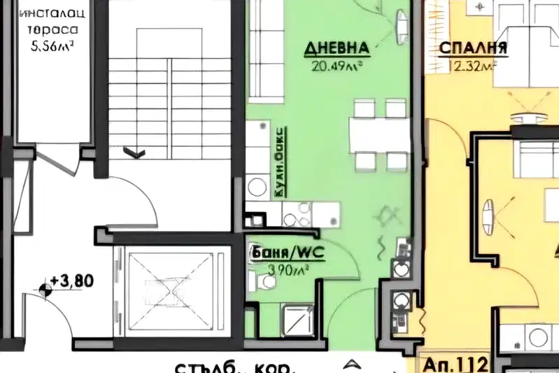 1-bedroom apartment in Burgas, Madika
