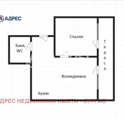 Снимка 4 — Двустаен апартамент в Бургас, Мадика с тераса