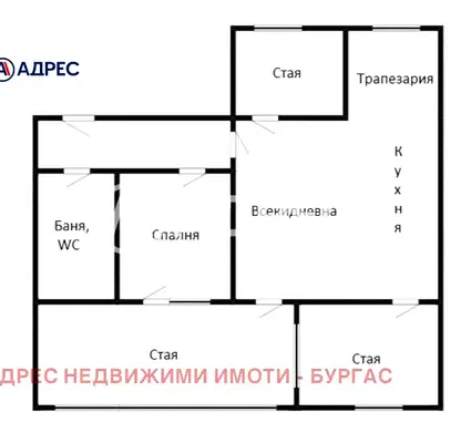 Снимка 4 — 4-стаен апартамент в Меден рудник с усвоена тераса
