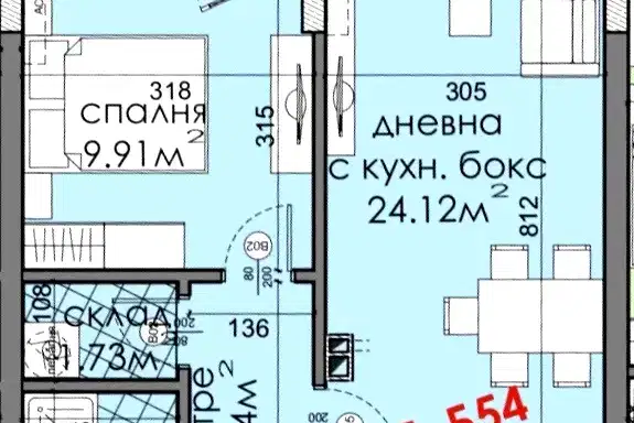 2-bedroom apartment in Burgas, Meden Rudnik - Zona D